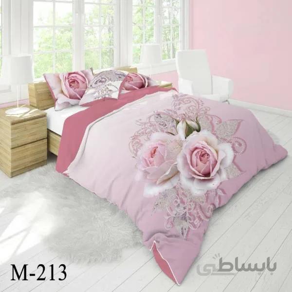 روتختی سه بعدی ساتن ابریشم ترک طرح گلدار - کد M 213