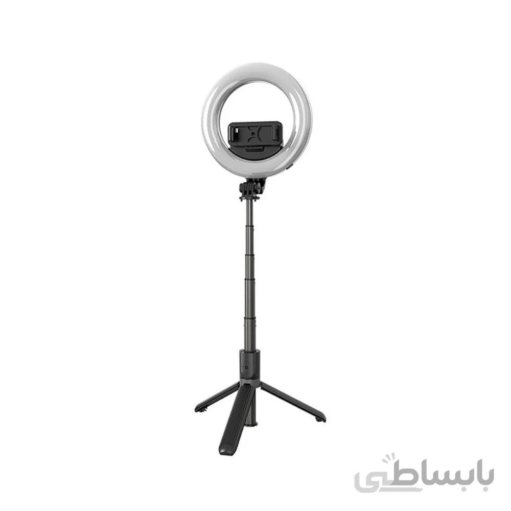 رینگ لایت سلفی استیک مدل L07 ا L07 Bluetooth Selfie Stick Tripod with 5 inch LED Ring Light