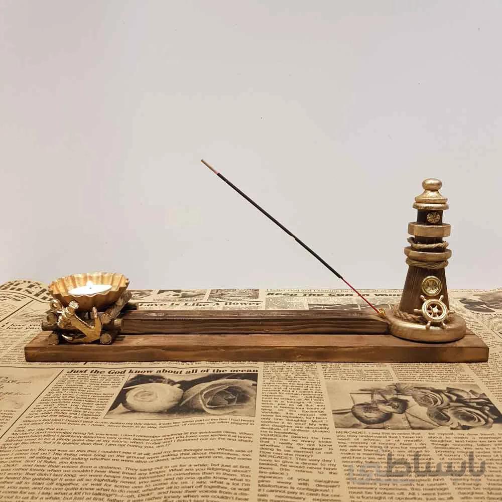 جاعودی و جاشمعی فانوس دریایی رنگ چوب