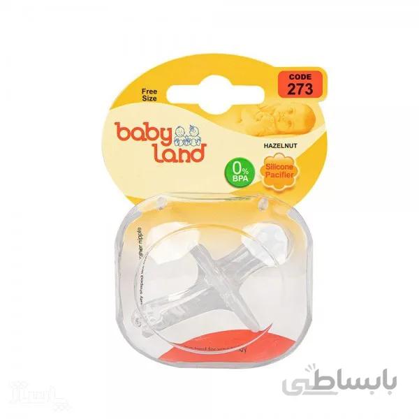 پستانک تمام سیلیکون فندقی قاب کریستالی مدل 273 بی بی لند ا Baby Land 273 Pacifier