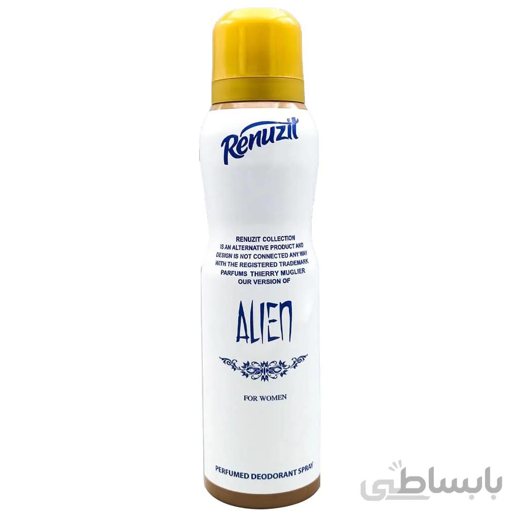اسپری بدن زنانه Alien حجم 150میل رینوزیت ا Renuzit Alien Deodorant Spray For Women 150ml