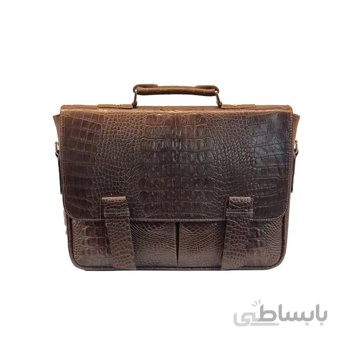 کیف اداری دوقفل کورکو چرم طبیعی کد CC02