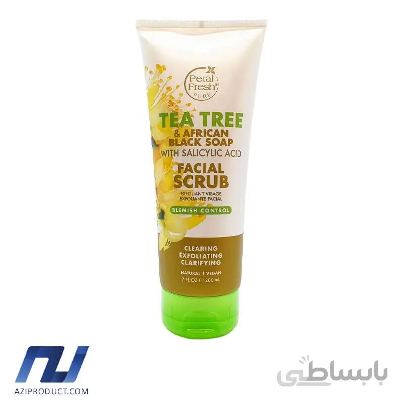اسکراب لایه بردار پوست پتال فرش مدل Tea Tree حجم 200 میل
