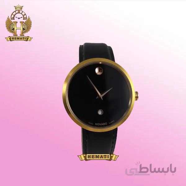 ساعت مردانه موادو MOVADO 83 G1 1688M 8796297 بند چرم مشکی