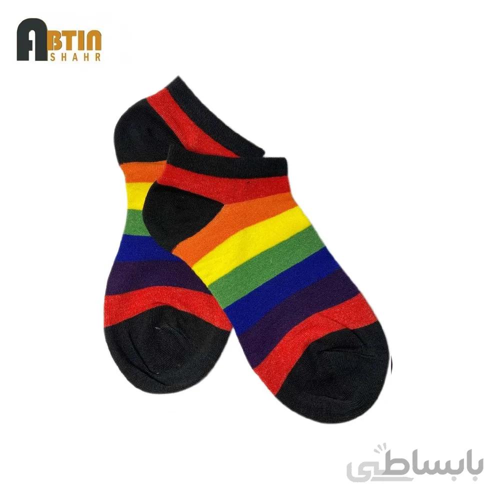 جوراب فانتزی راه راه نانو