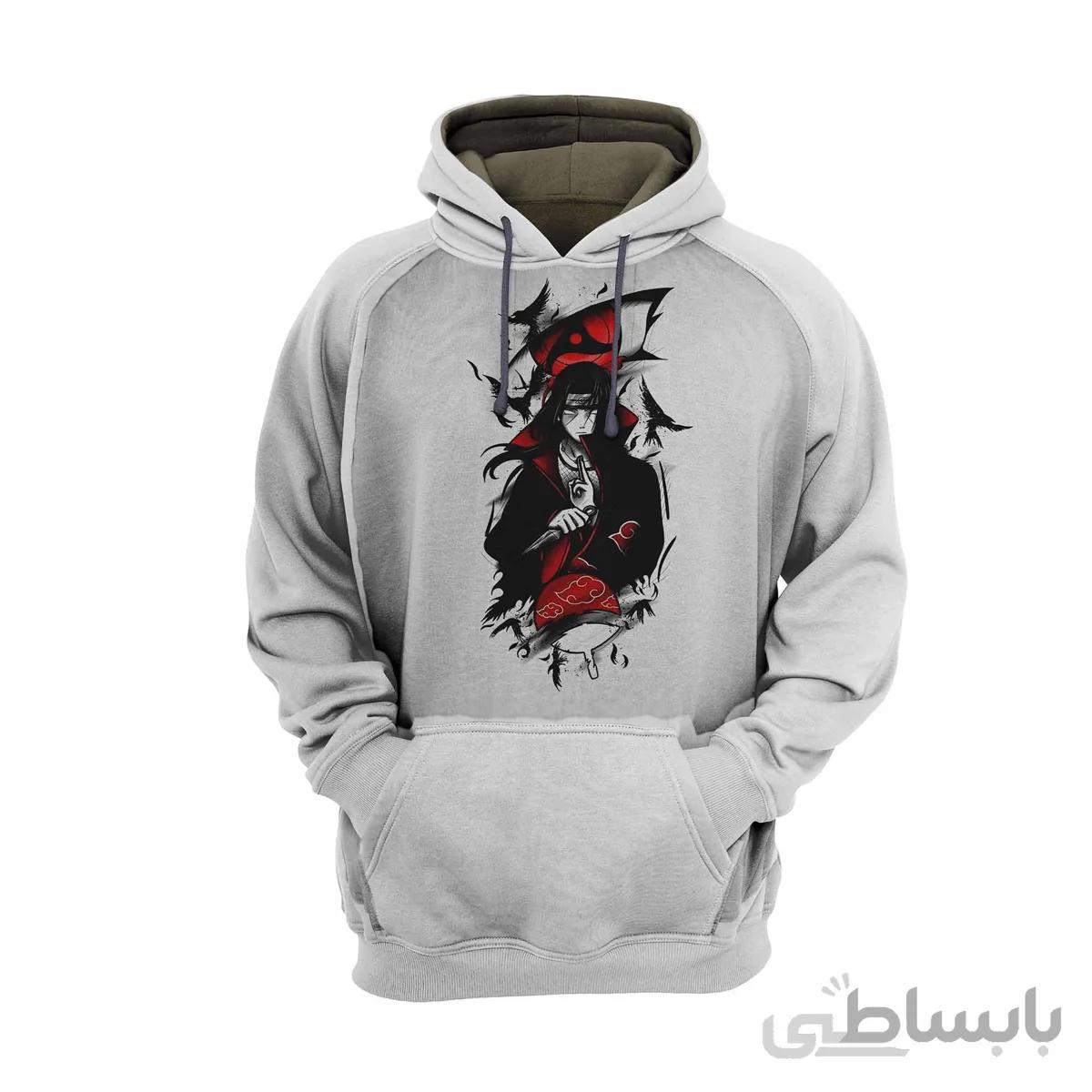 هودی سفید طرح طرح انیمه ناروتو Naruto کد KCT10427