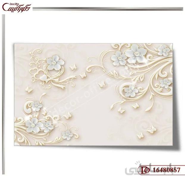 پوستر دیواری گل سه بعدی 0857 ا 3D flower wall poster 0857