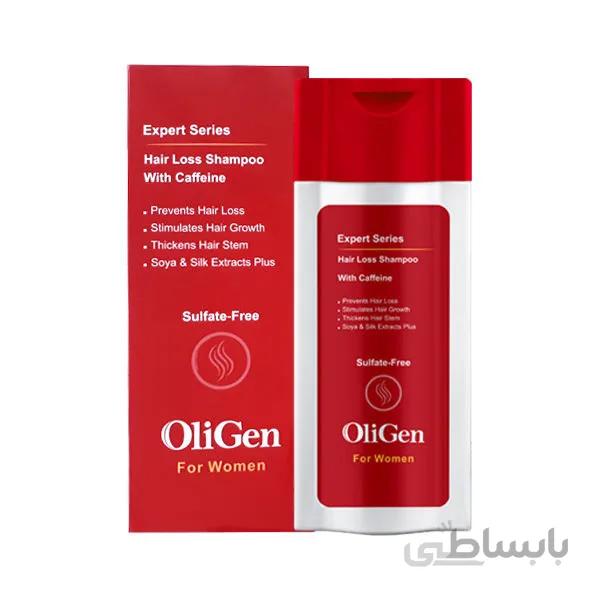شامپو کافئین ضد ریزش بانوان الی ژن (Oligen) حجم 250mL