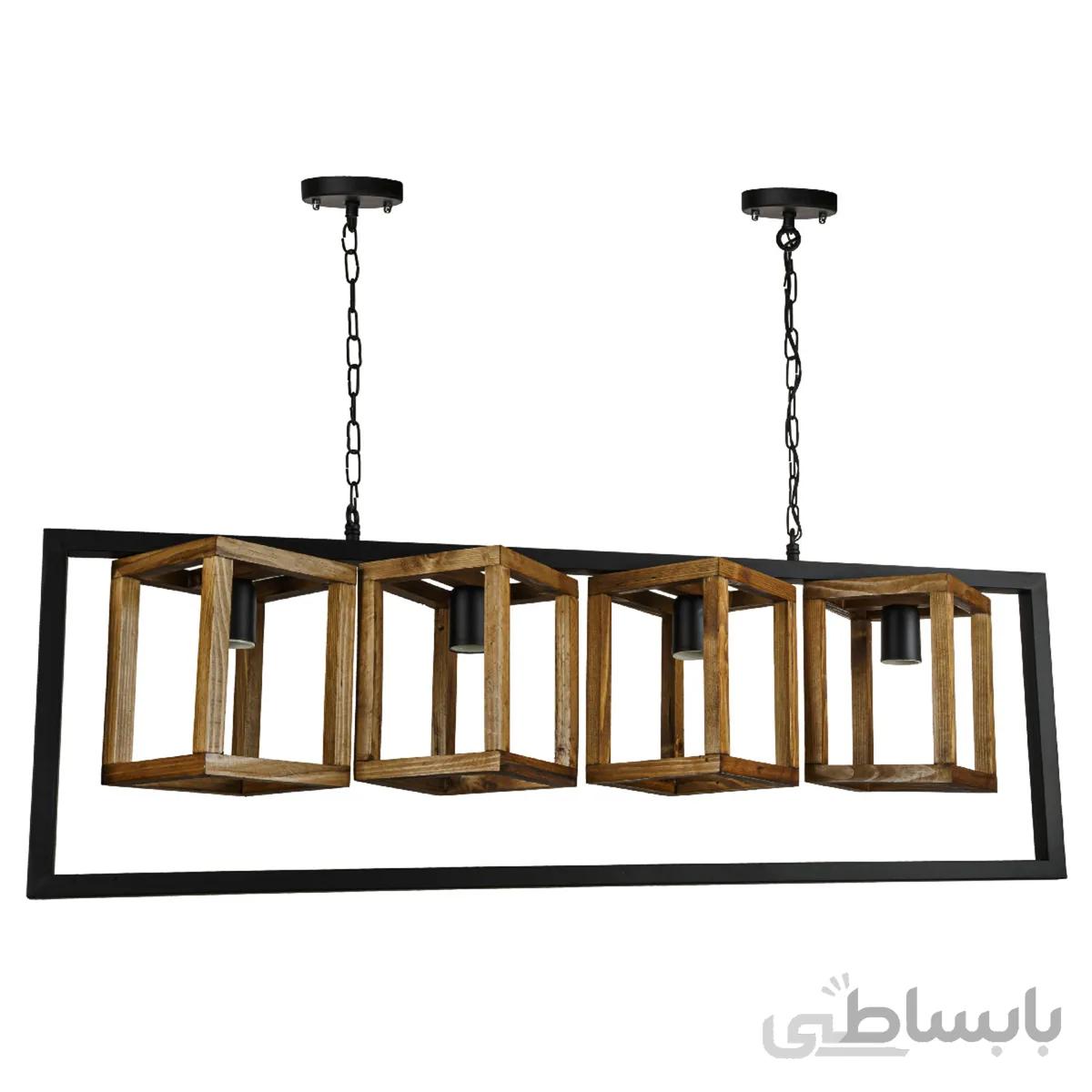 لوستر آویز چهار شعله چشمه نور کد 2220/4
