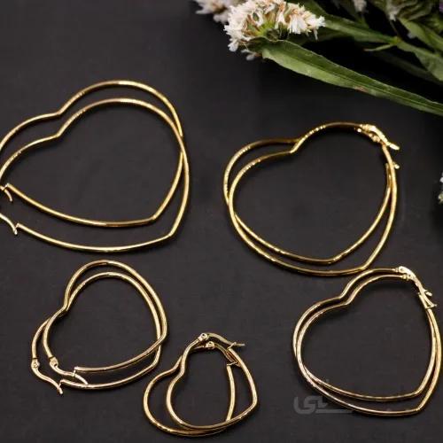 گوشواره استیل قلب