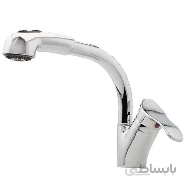 شیر ظرفشویی شلنگ دار مدل جیحون شیبه