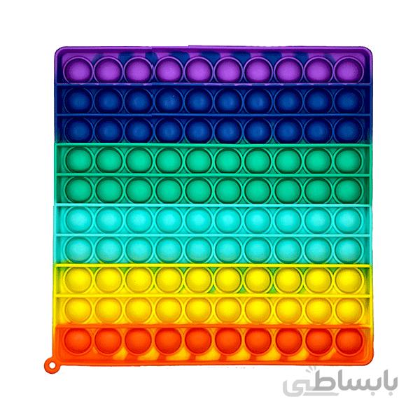 پاپ ایت مربع رنگین کمانی سایز بزرگ
