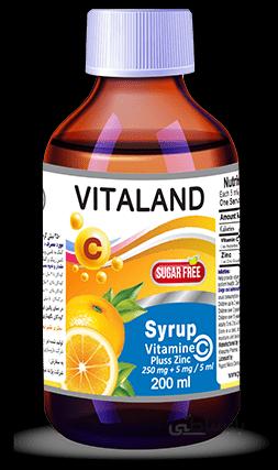شربت ویتامین ث 250 میلی گرم ویتالند ا Vitaland Vitamin C 250 mg Syrup