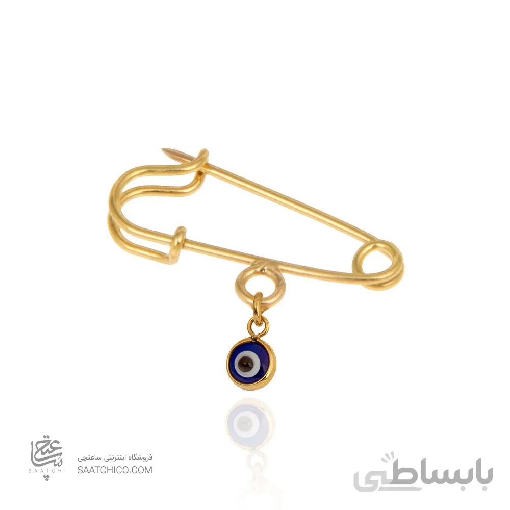 سنجاق سینه طلا کودک طرح چشم نظر کد KO111