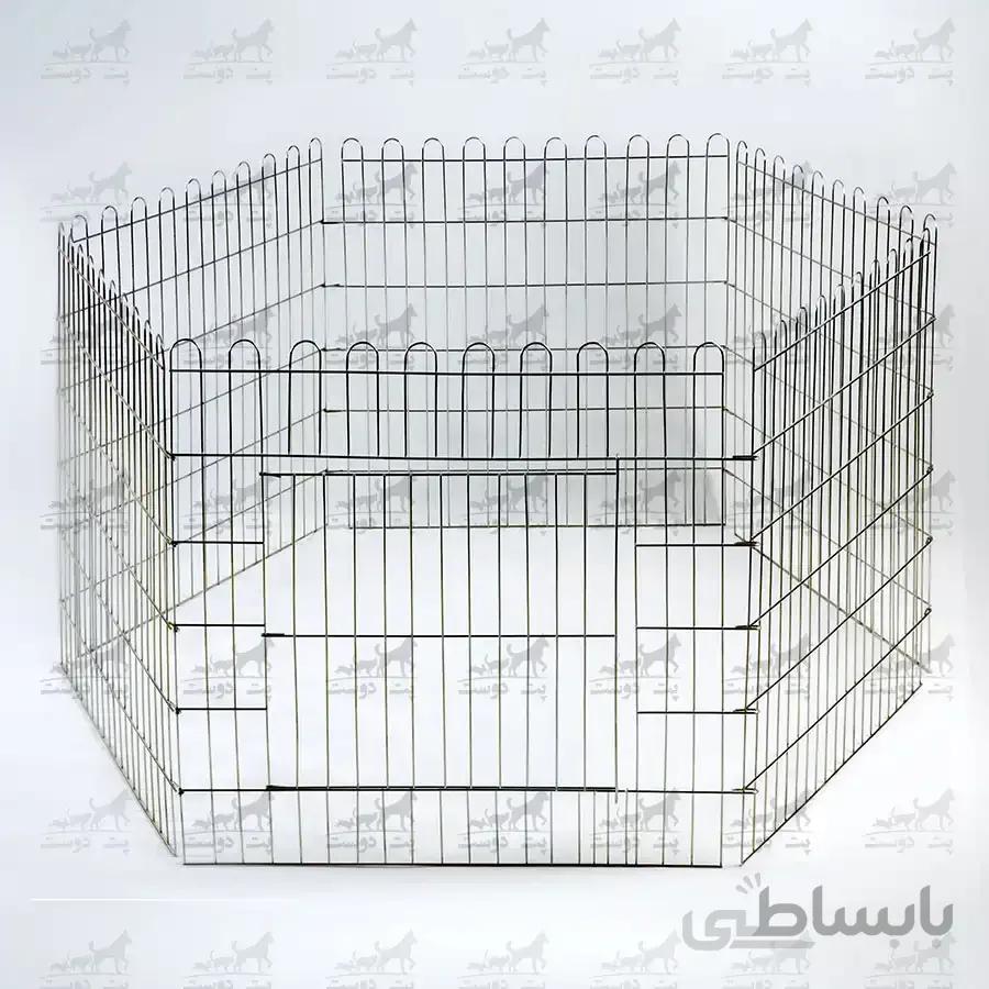 پارک سگ استیل سایز 60*60 - 6 ضلعی کد 1326