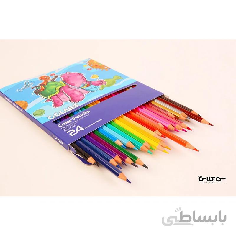 مداد رنگی سي كلاس 24 رنگ