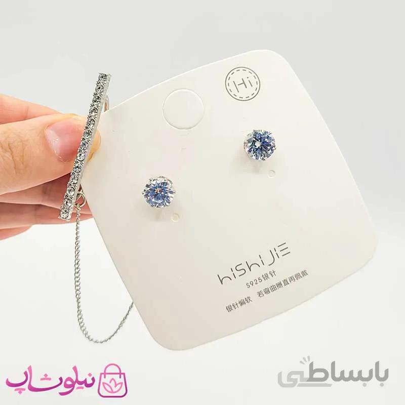 گوشواره دخترانه نامتقارن اویزدار hishijie
