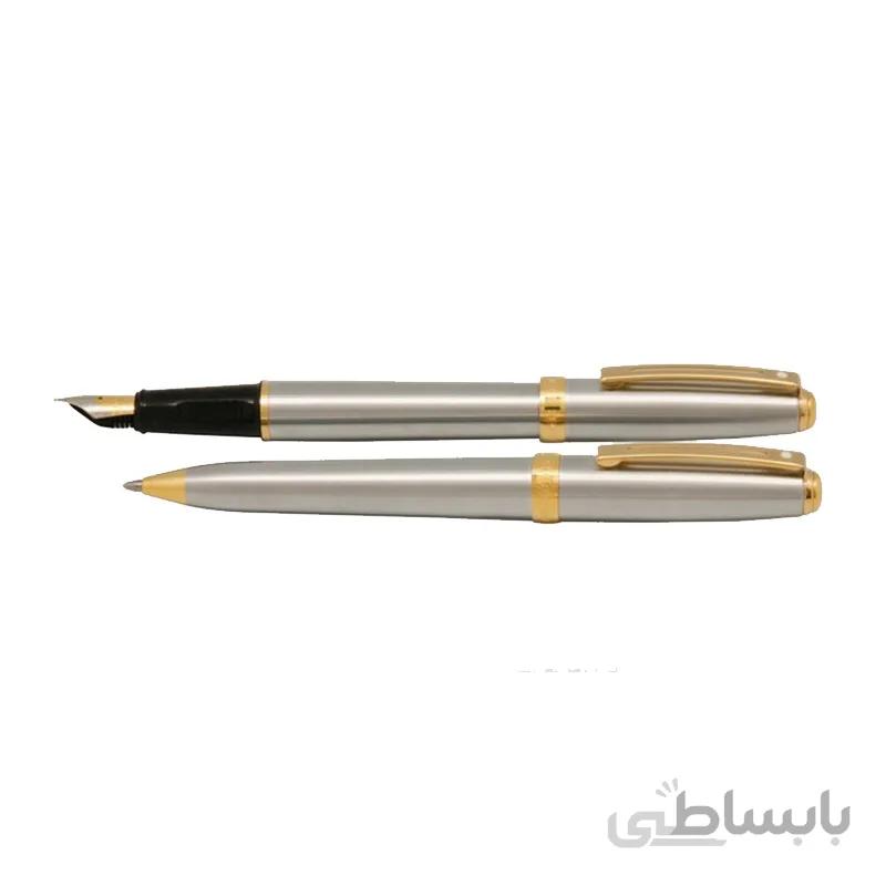 ست خودکار و خودنویس شیفر مدل PRELUDE استیل گیره زرد