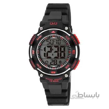 ساعت مچی دیجیتالی کیو اند کیو مدل m149j001y به همراه دستمال مخصوص برند کلین واچ