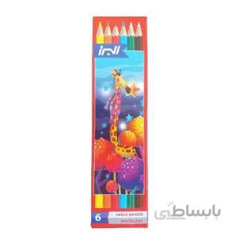 مداد رنگی 6 رنگ البرز مدل زرافه