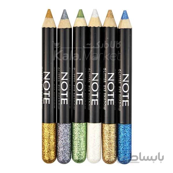 ست ۶ عددی مداد چشم و لب اکلیلی نوت (Note Glitter Eye Shadow)