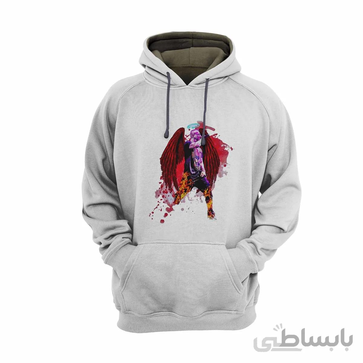 هودی سفید طرح خواننده تتلو Tataloo کد 284829