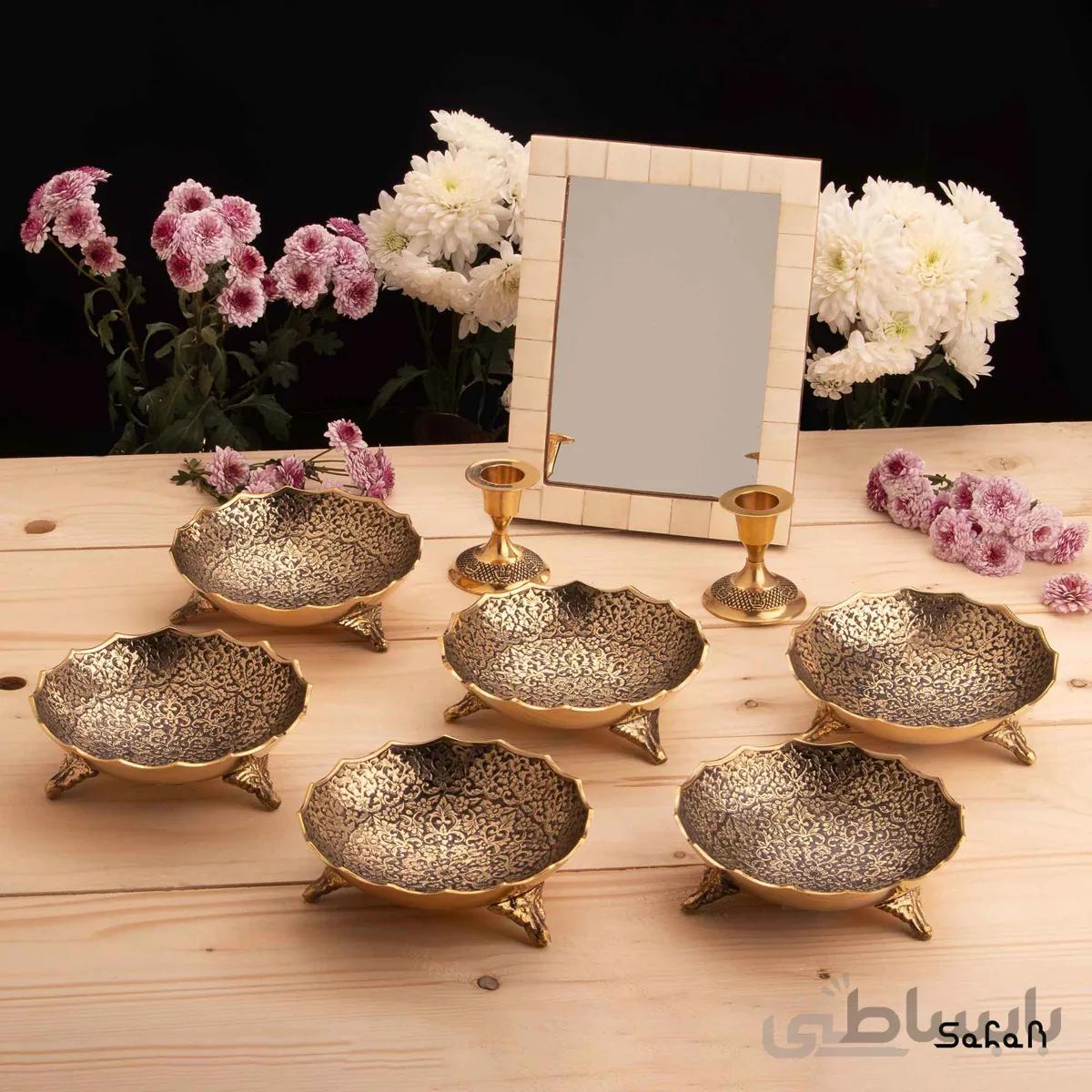 ست هفت سین برنجی میناکاری کد 105 (بدون آیینه و شمعدان)