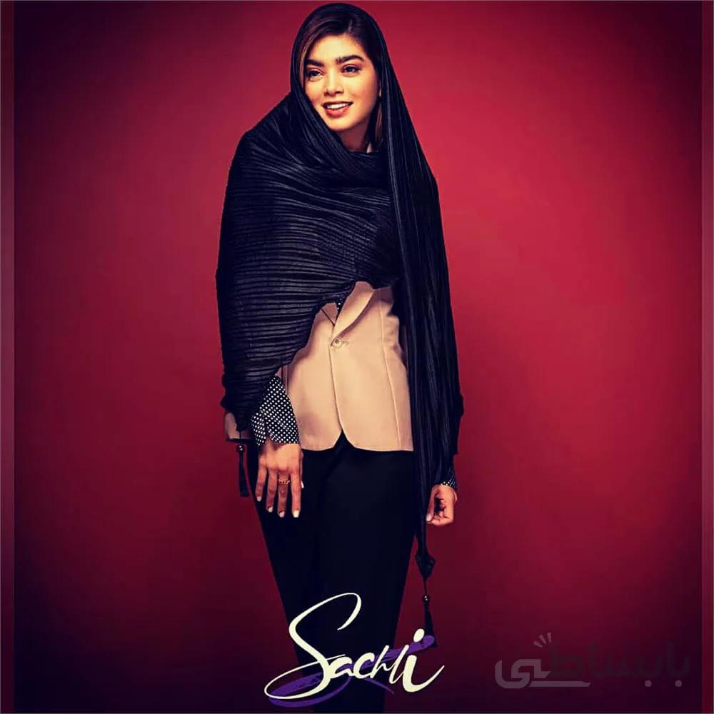 شال سه متری پلیسه طرح ماهی ا Scarf, three yards pleated design fish