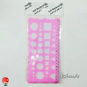 خط کش ژله ای شابلون دار دوعددی یاسی
