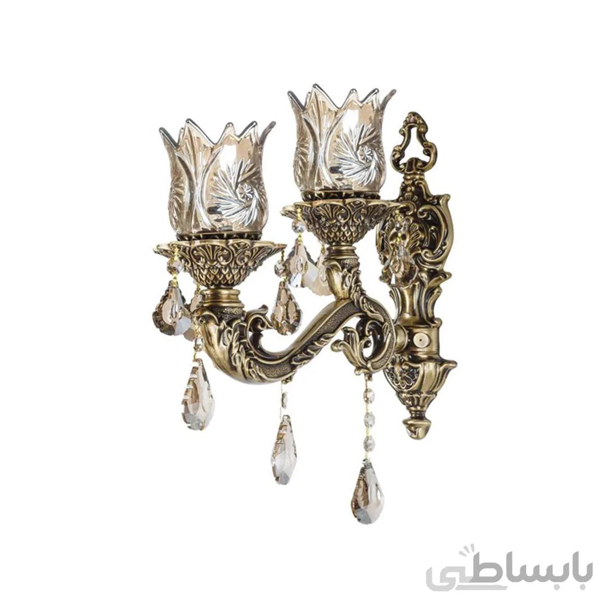 چراغ دیواری ۲ شعله چشمه نور کد M3413/1+1W-A