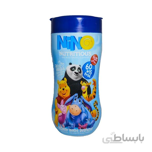 دستمال مرطوب کودک آلوئه ورا نینو ۷۵ برگی