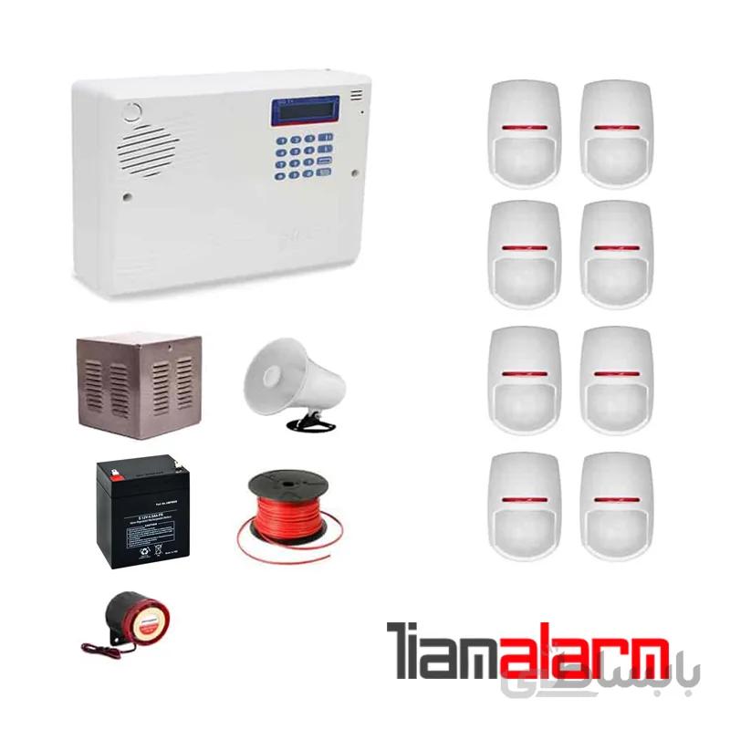 پکیج دزدگیر اماکن با سیم مدل سایلکس سیمکارتی و تلفنیSG8PY8