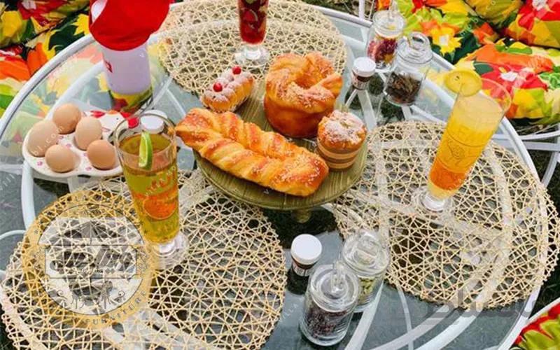 میز باغی فلزی قطر ۱۰۰ سانتی‌متر مدل الماس