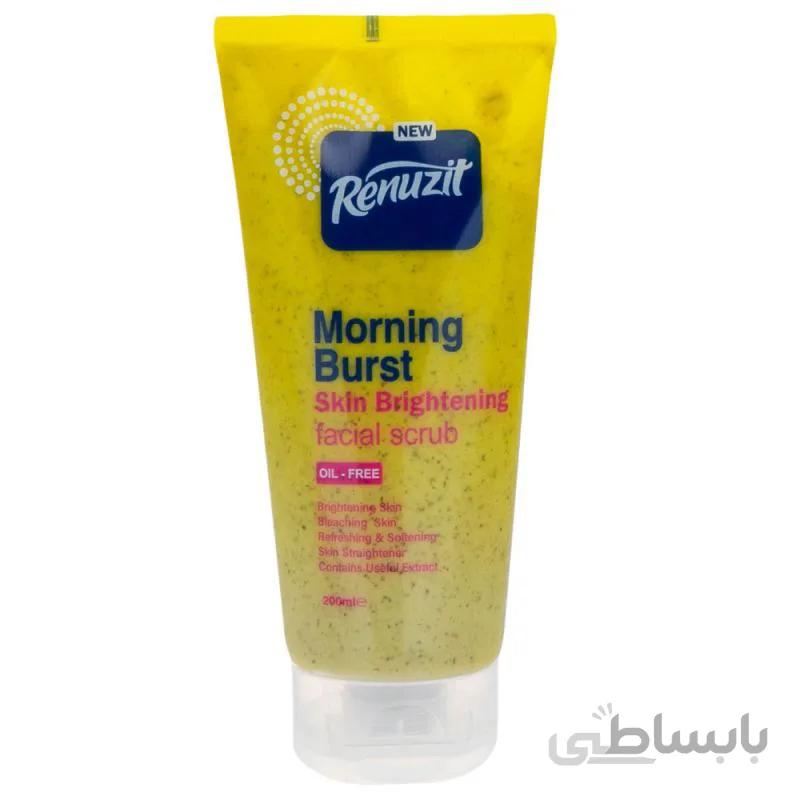 اسکراب صورت رینوزیت مدل Morning Burst مناسب پوست نرمال حجم 200 میل ا Renuzit Morning Burst Face Scrub For Normal Skins 200 Ml کد 431923