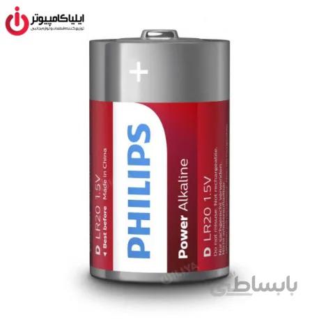 باتری سایز D آلکالاین برند فیلیپس مدل LR20P2B/97 سری Power