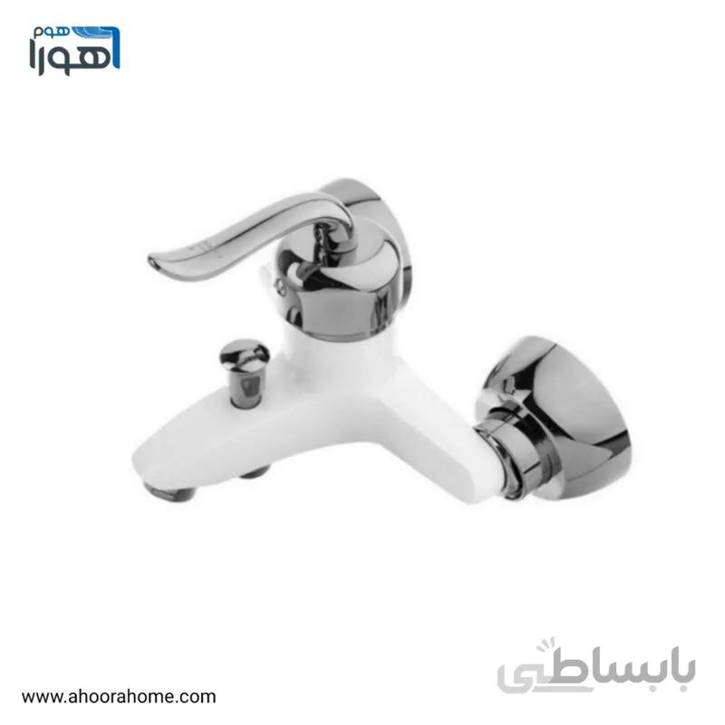 شیر دوش حمام مدل قاصدک سفید کروم