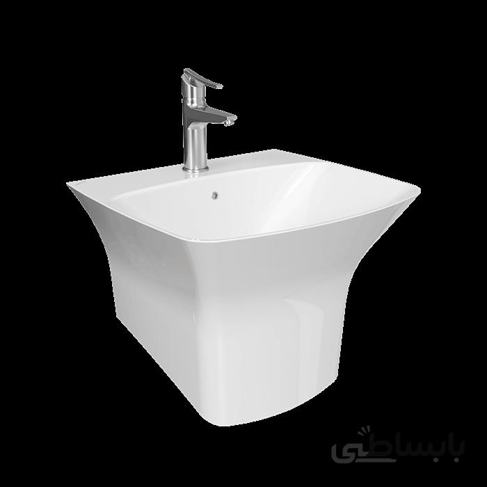 روشویی نیم پایه چینی کرد مدل آرتا