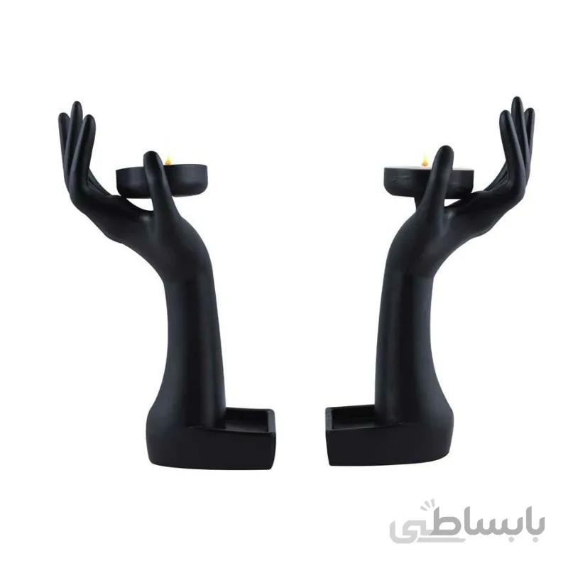 جا شمعی مدل 70014 رنگ مشکی