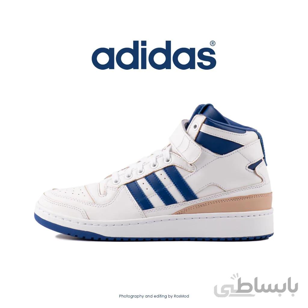 کتانی آدیداس ساقدار سفید رویال – Adidas Forum Mid White Royal