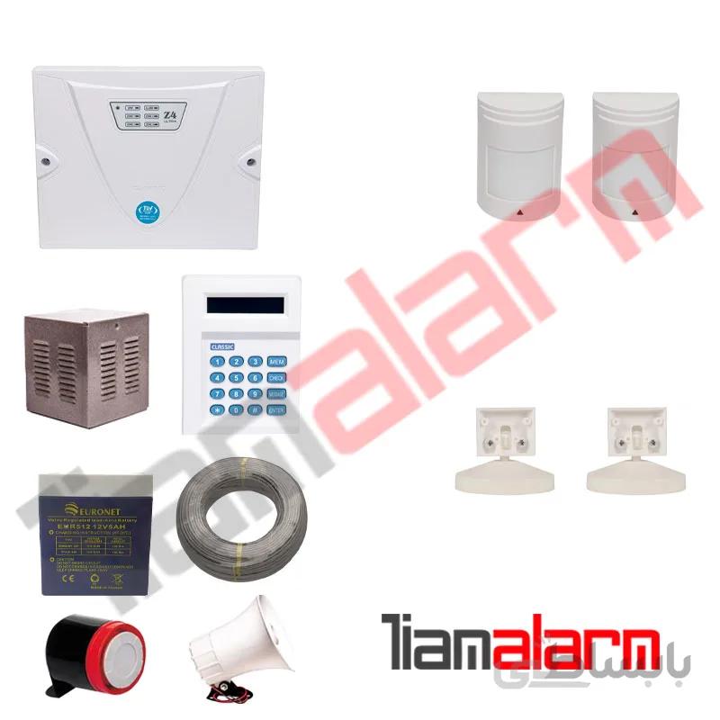 پکیج دزدگیر اماکن باسیم مدل کلاسیکPROبا تلفن کننده ی 20 حافظه CLPR2