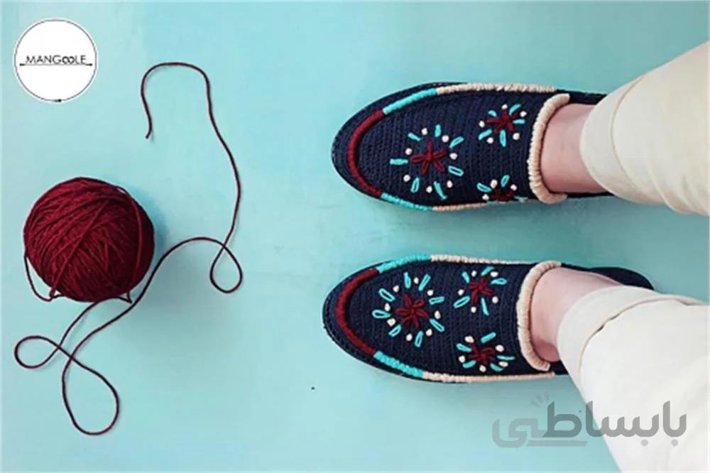 گیوه دست دوز گلدوزی شده کد 10 ا Handmade embroidery sneaker code 10