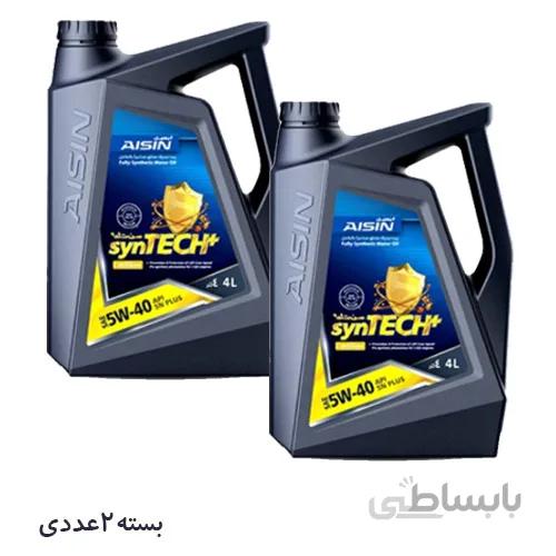 روغن موتور 5W40 آیسین حجم 4 لیتر بسته 2 عددی