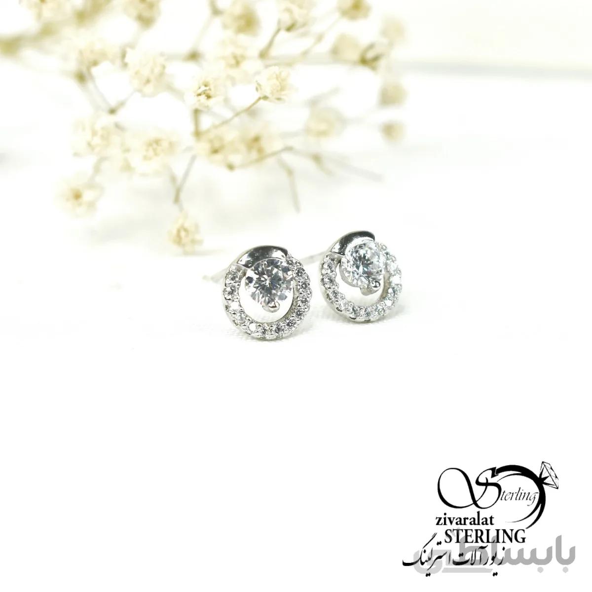 گوشواره میخی نقره کد 6233