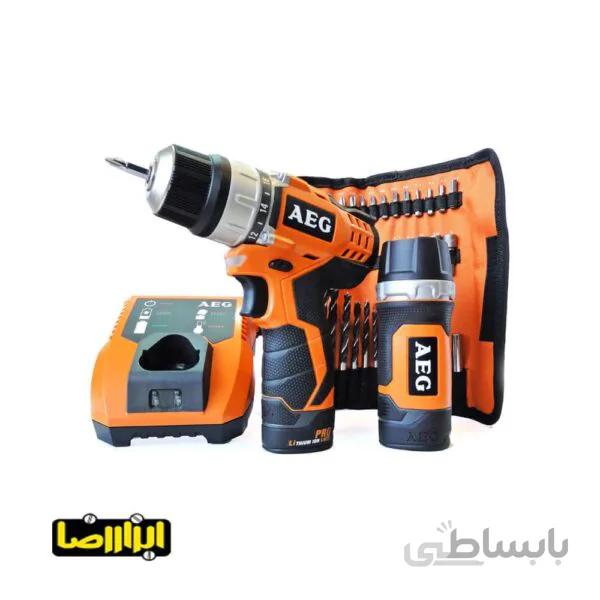 دریل پیچ گوشتی شارژی و چراغ قوه آاگ مدل BS12C2LIKIT2B