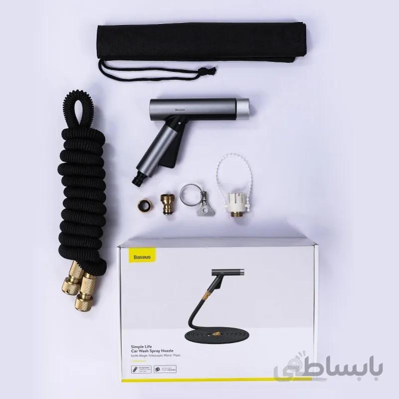 شلنگ و نازل کارواش بیسوس Baseus Car Wash Spray Nozzle CRXC01-B01 15 متر