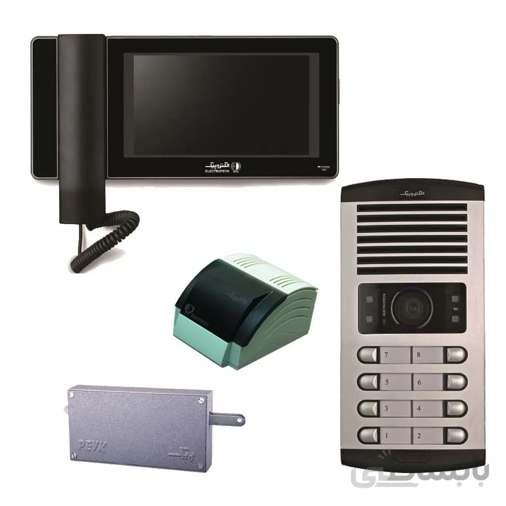 پکیج کامل آیفون تصویری مانیتور 7 اینچ مدل 996 و پنل تصویری 1086 الکتروپیک