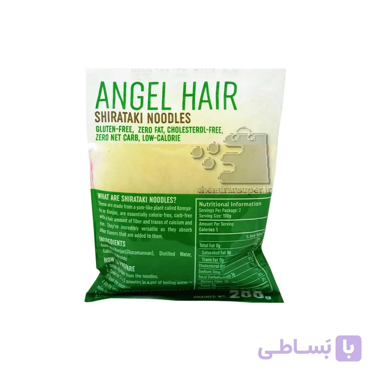 نودل انجل هیر رژیمی شیراتاکی ( بدون گلوتن و کتوژنیک ) ۲۰۰ گرم