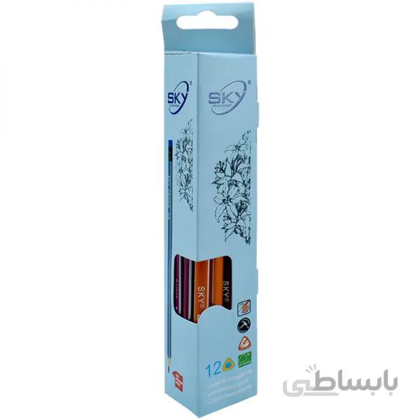 مداد مشکی HB اسکای کد S-800 بسته 12 تایی ا Sky S-800 HB Black Pencil Pack of 12
