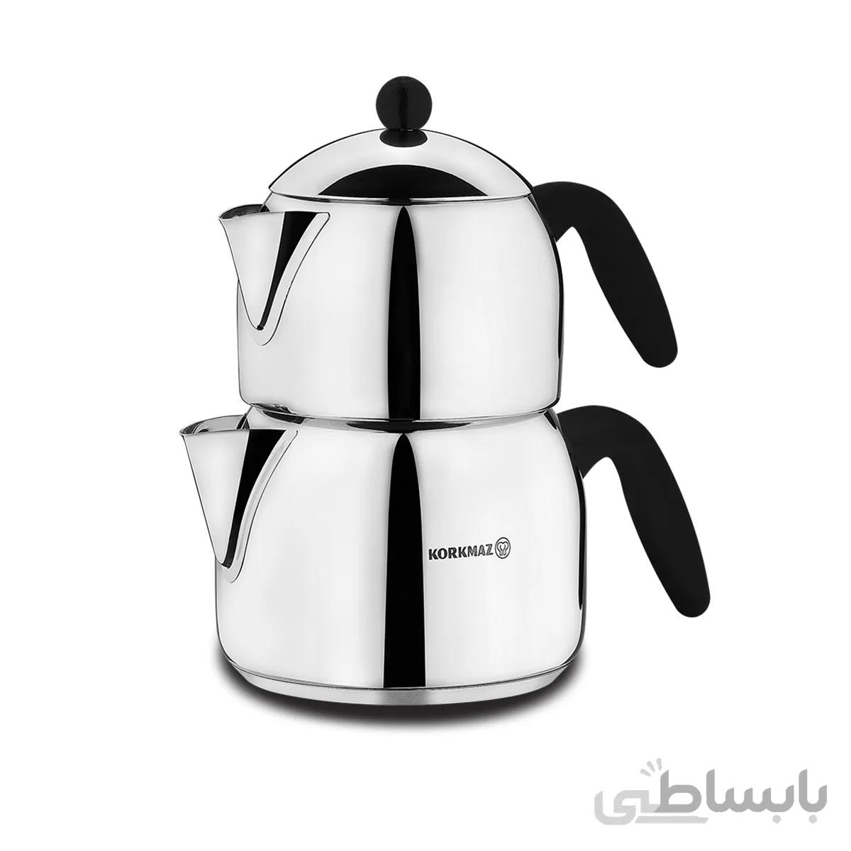 کتری و قوری کرکماز مدل اوربیت مکسی Orbit Maxi A038 ا KORKMAZ Orbit Maxi A 038 Teapot Set