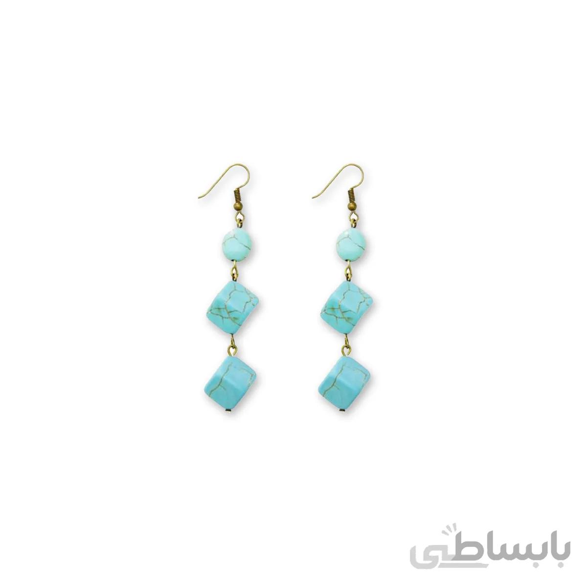 گوشواره زنانه نوژین فیروزه ای